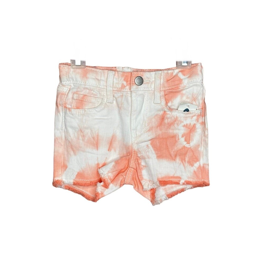 Old Navy Shorts Peach Tie Dye Fray Hem Elastic Waistband Adjustable Waist 2T